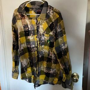 Vintage Yellow Bleach Flannel